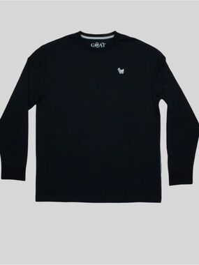 Goat Men’s OG Embroidered  Black Long-Sleeve Crewneck Shirt large